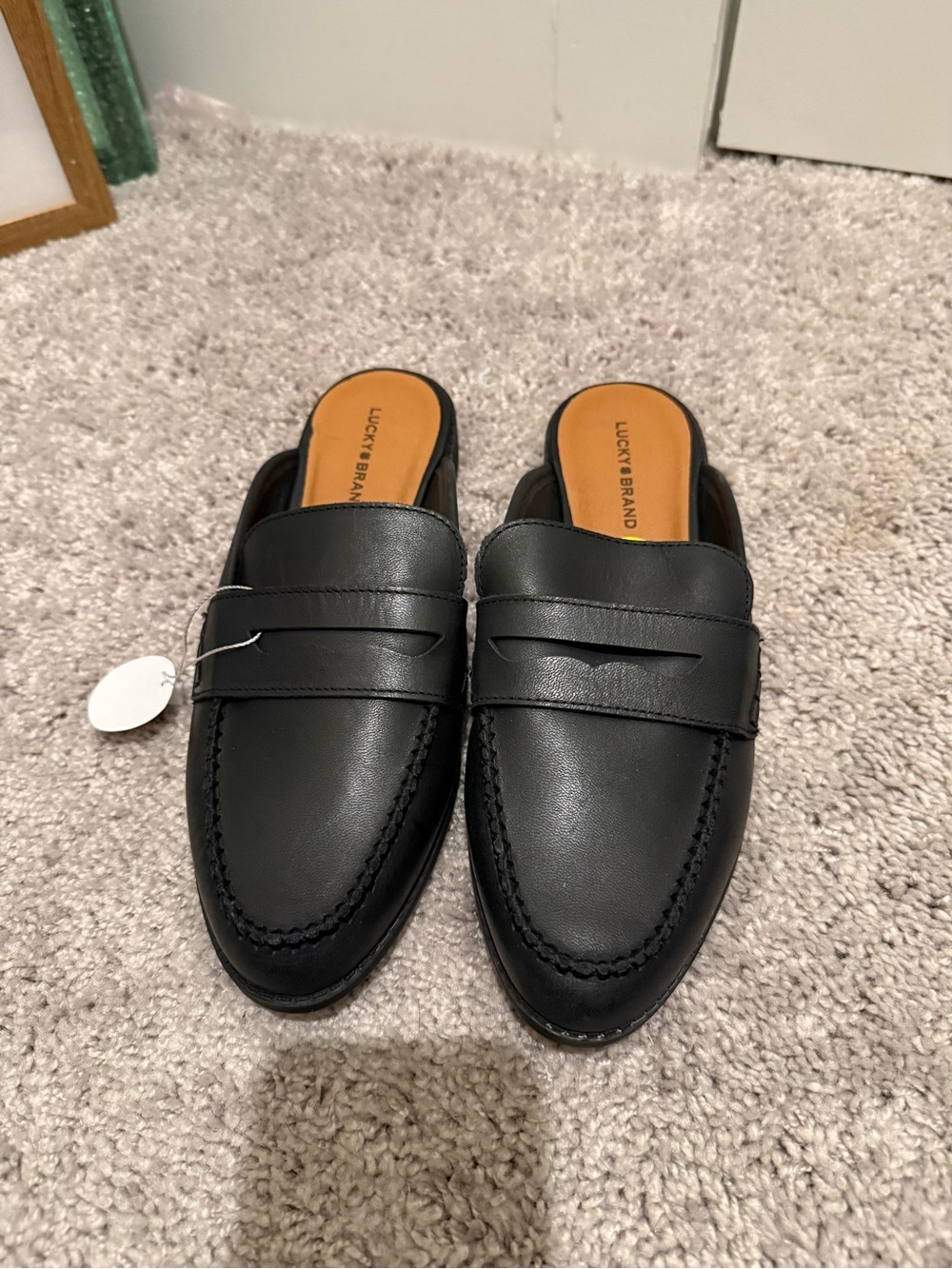Lucky Brand Women’s Black Slip-On Mules